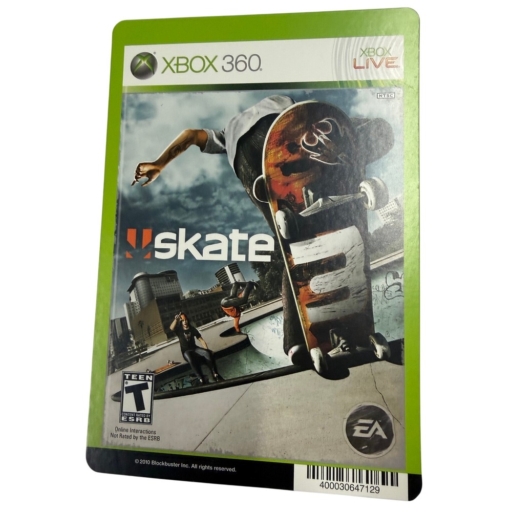Skate 3 Xbox 360 EA Sports Skateboarding 2010 Blockbuster Edition Backer Card